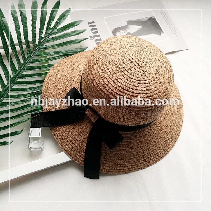 Stock Character Style and Plain Pattern straw sun visor cap