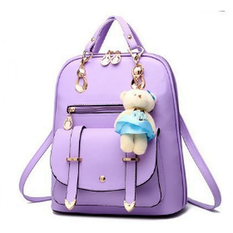 Custom Fashion Handbag Young Women PU Leather Backpack