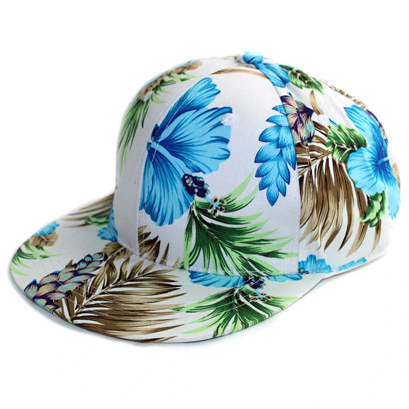 Adult & Kids Fashion Custom Flower Printing Hip Hop Hats Summer Caps Snapback Cap