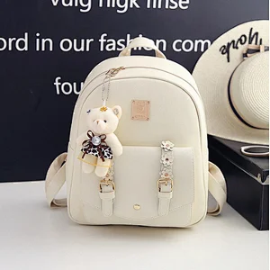 Fashion Backpack Women PU Leather Backpack Set 3 Pcs in 1 For Girls