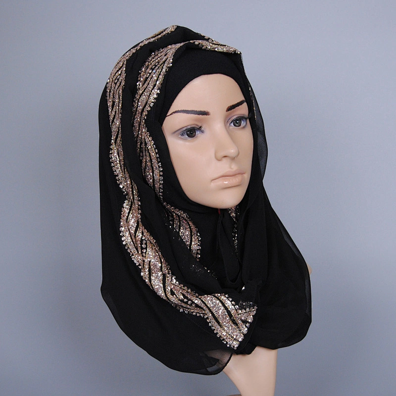 Muslim hijab 100% cotton voile scarf long knitted fox scarf hijab scarf dubai
