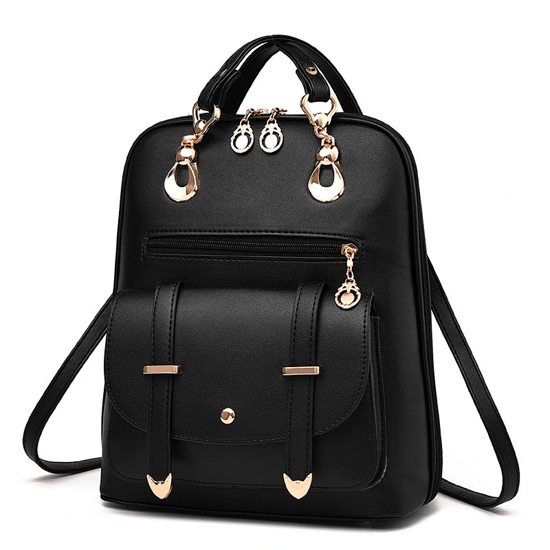 Custom Fashion Handbag Young Women PU Leather Backpack