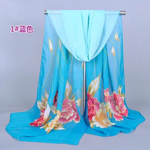 Ningbo instant hijab silk printed scarf