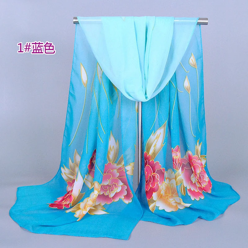 Ningbo instant hijab silk printed scarf