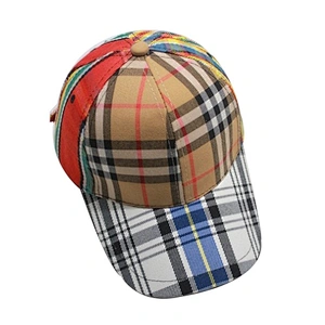 2019 New Style Wholesale Contrast Color Classic Plaid Baseball Cap