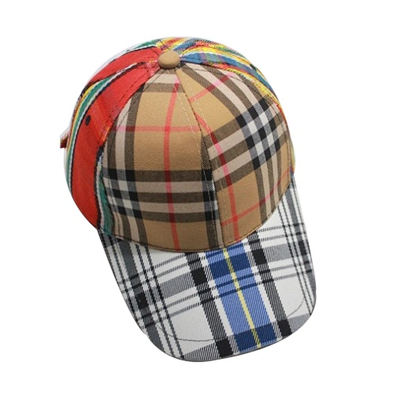 2019 New Style Wholesale Contrast Color Classic Plaid Baseball Cap