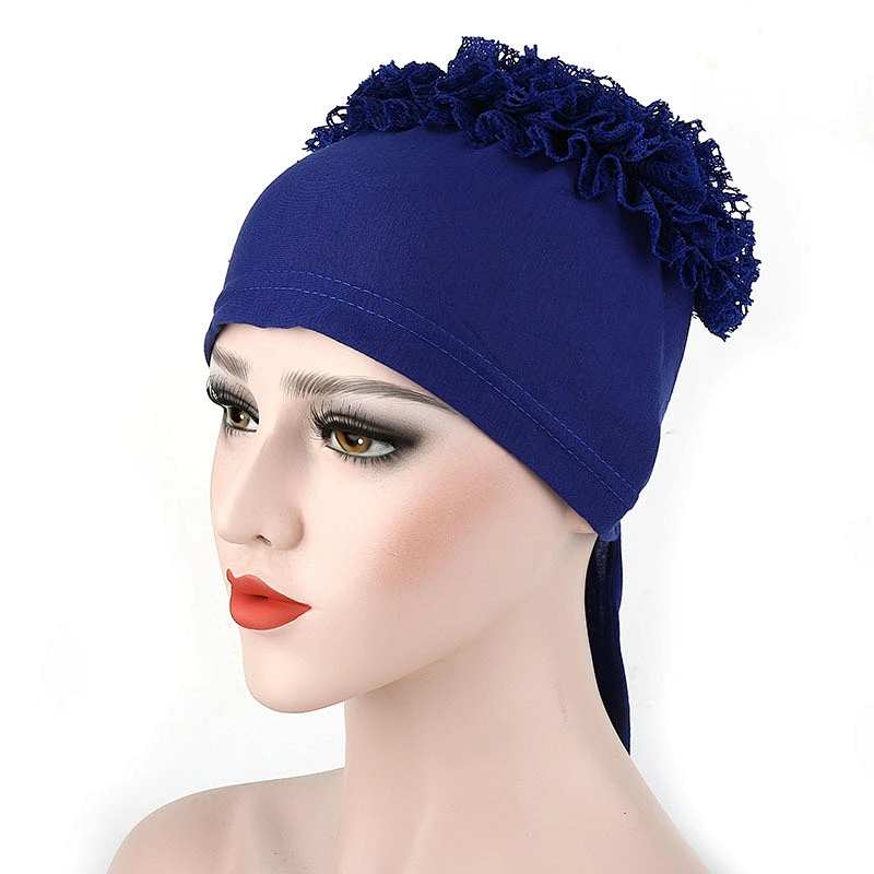 fashion muslim hijab cap ,arabic style Big satin bonnet turban