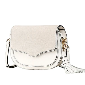 Latest fashion genuine leather shoulder bag tassel crossbody bag for women
