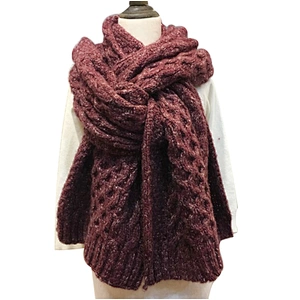 New fashion winter knitted pure color warm scarf