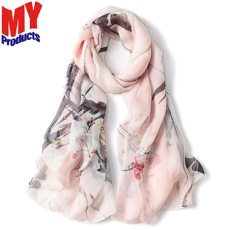 Newspaper print scarf fashion scarf 2017 100% polyester silk feel scarf
