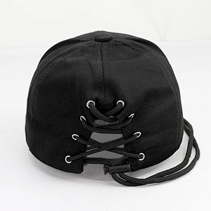 High Quality Wholesale Custom Suede Dad Hat &Cool Hip Hop 6 Panel Blank Suede Baseball Cap With Shoelace