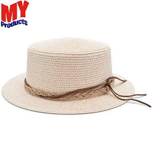 New Style Summer Anti UV Beach woven paper raffia straw hat