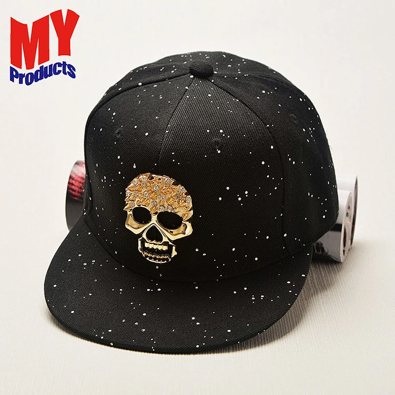 Fashion Adjustable Gorras Planas Men'S Snapback Dancing Hat Custom Hip Hop Baseball Cap With Metal Patch
