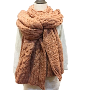 New fashion winter knitted pure color warm scarf