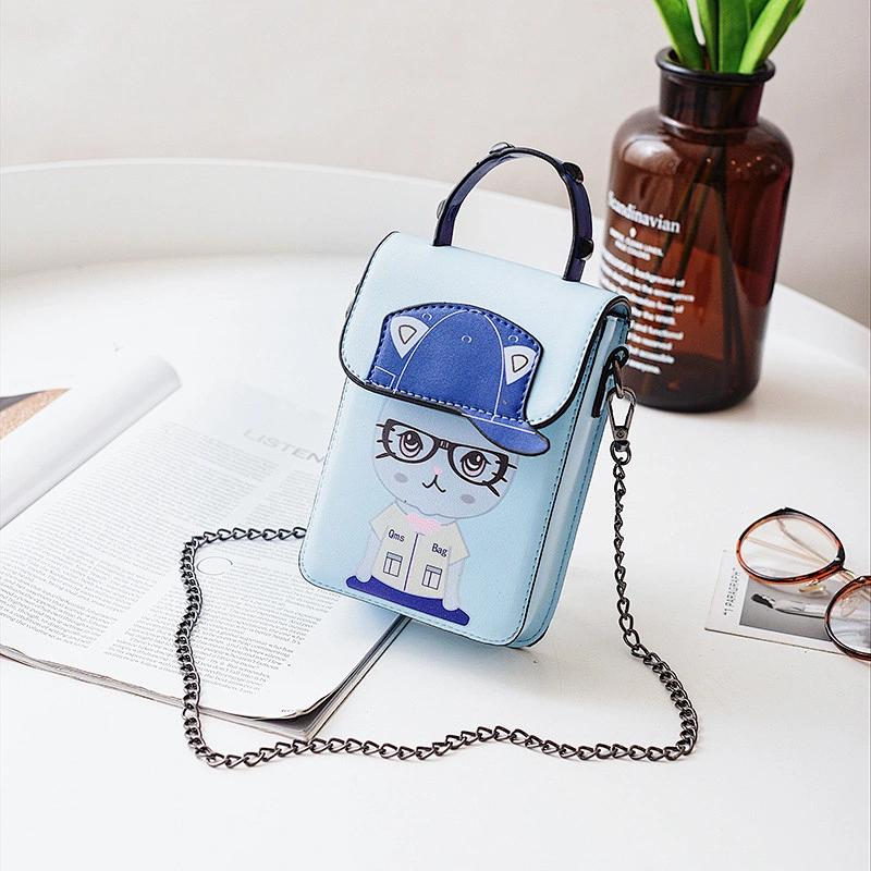 New Leather Girls' Fashion Mini Small Leather Messenger Bag Shoulder Bag Mini Carton Bag