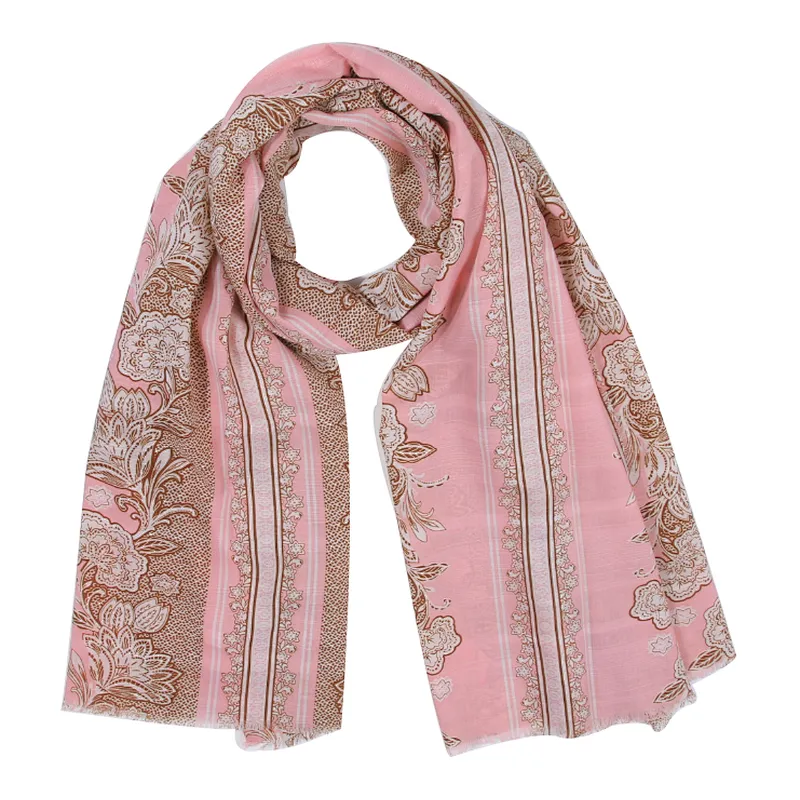 New fashion twill floral print oversized scarf for woman