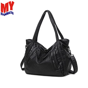 Hot selling lady shoulder bag casual tote handbags for women genuine leather