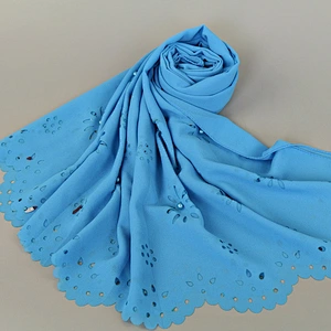 Wedding hijab designs orange black scarf silk jacquard scarf
