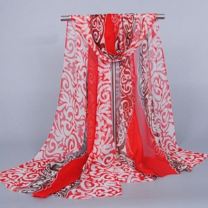 Women Scarf Fashion Floral Scarf Shawls 100% Silk Islamic Scarf Hijab
