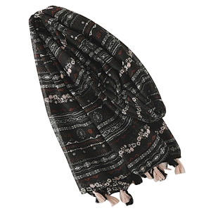 Artistic style new tassel shawl seaside travel scarf
