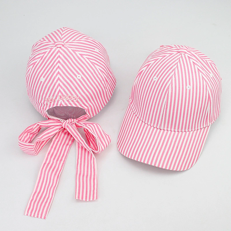 Sorority Hat Southern Monogrammed Seersucker Baseball Cap With Bow Made Yiwu