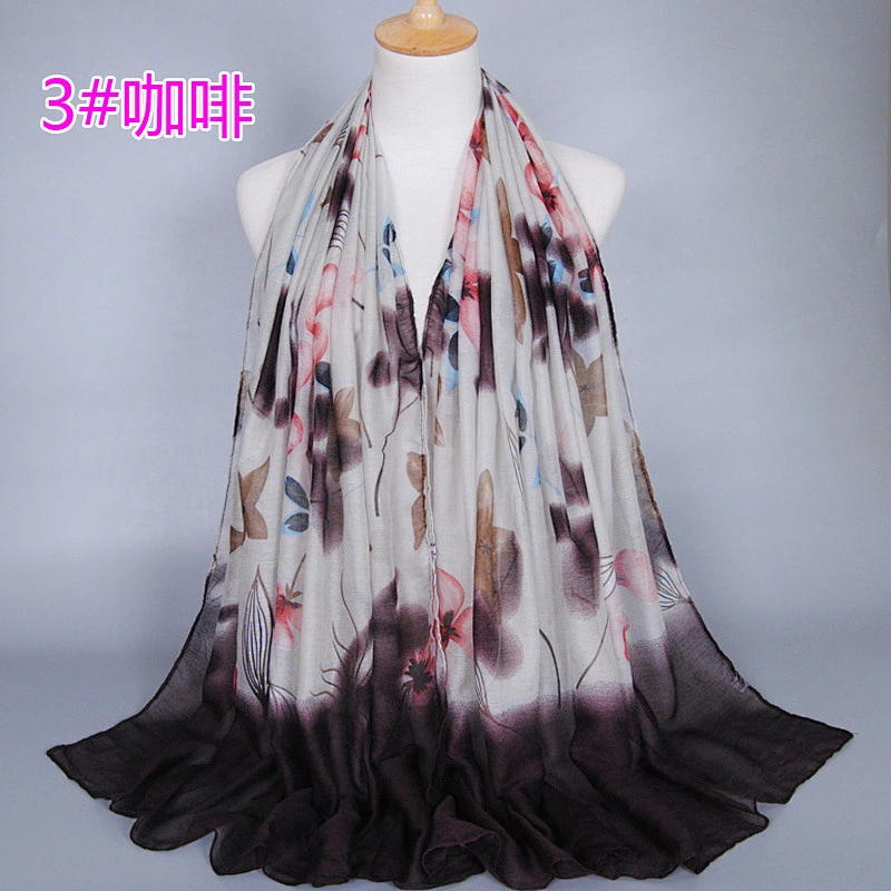 Viscose cotton shawl handmade wool shawl pashmina cotton hijab scarf