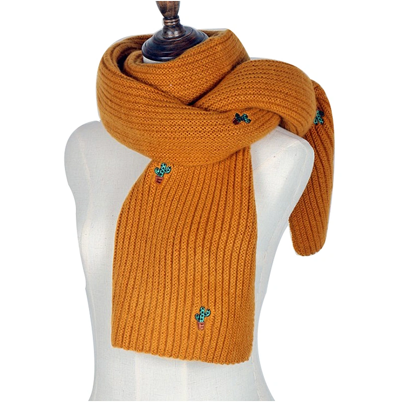 Lovely versatile knit long thickened  warm wool neck