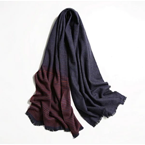 Cashmere small plaid scarf lady contrast color checked scarf