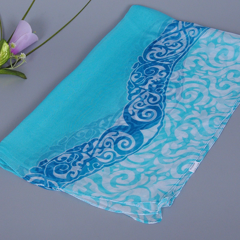Women Scarf Fashion Floral Scarf Shawls 100% Silk Islamic Scarf Hijab