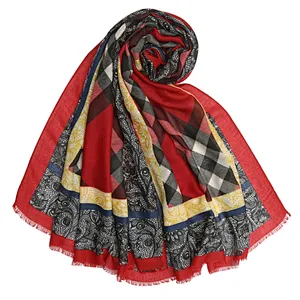 Fashionable check scarf female  holiday beach towel
