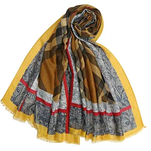 Fashionable check scarf female  holiday beach towel