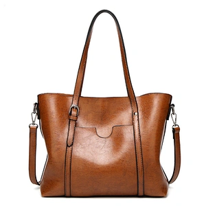 China Manufacturer Litchi Texture PU Leather Handbag Ladies Bag