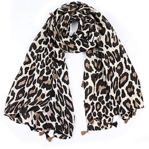 New style autumn and winter new fashion leopard-print with  tassels woman scarf