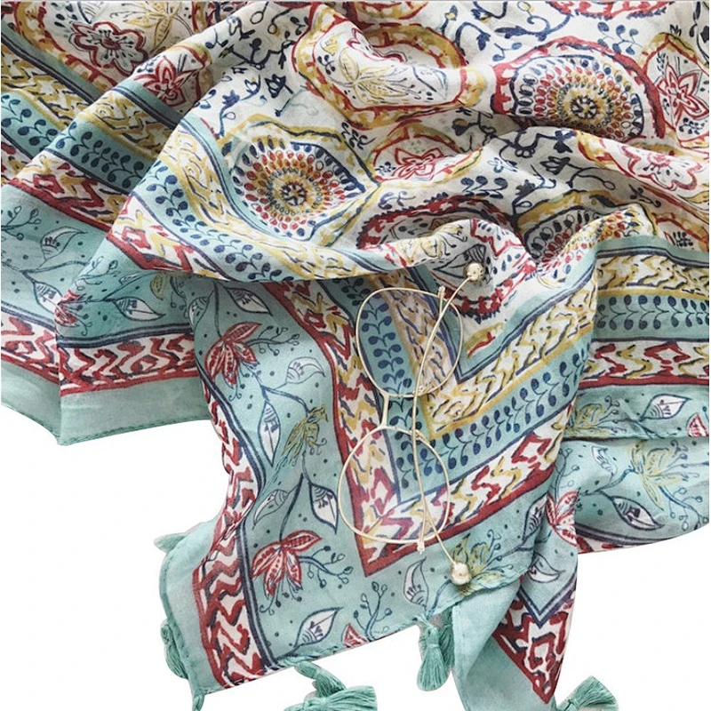 Bohemian travel uv proof scarf beach shawl  versatile scarf