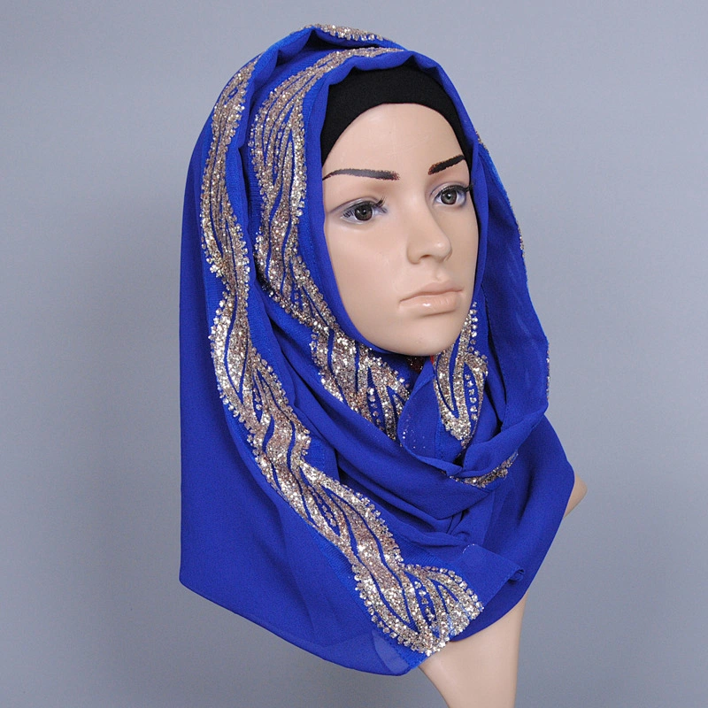 Muslim hijab 100% cotton voile scarf long knitted fox scarf hijab scarf dubai
