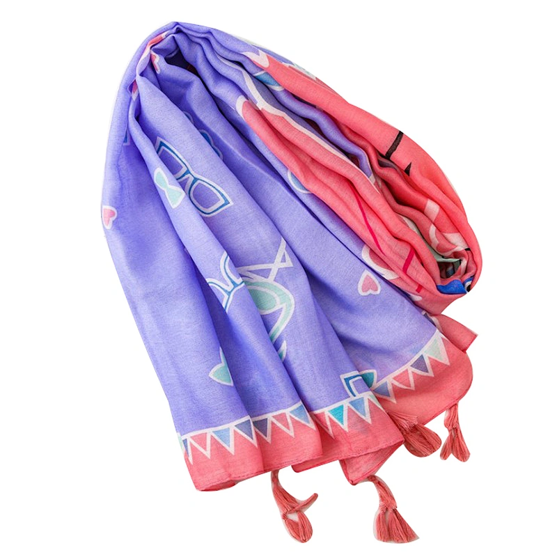 Leisure style cotton and linen shawl fashion pattern scarf