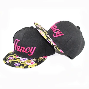 comfortable embroidered fitted snapback cap/flat bill cap with your own logo