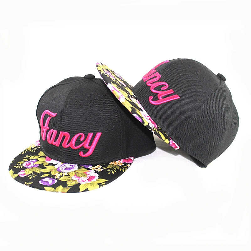 comfortable embroidered fitted snapback cap/flat bill cap with your own logo