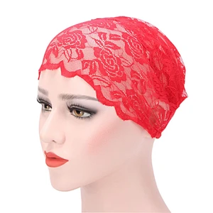 wholesale colorful cheap lace hijab/ muslim cap