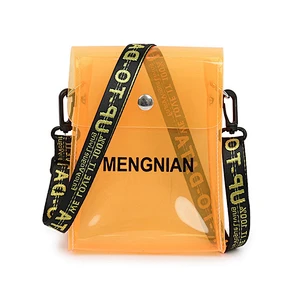 2019 Jelly transparent pvc shoulder bags women candy color handbag crossbody bag