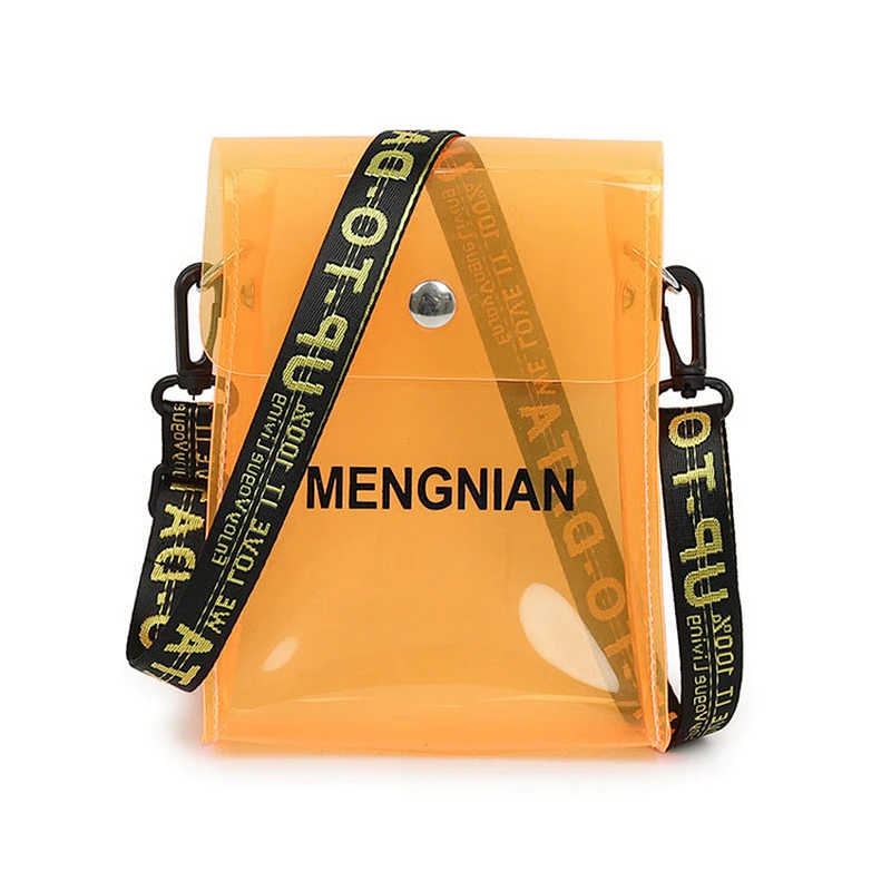 2019 Jelly transparent pvc shoulder bags women candy color handbag crossbody bag