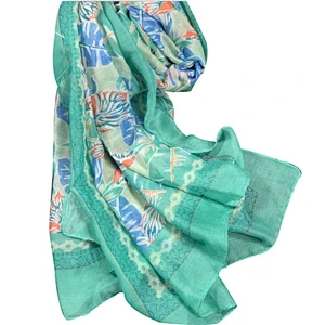 Oversize Hawaiian  printed shawl UV proof floral beach towel scarf