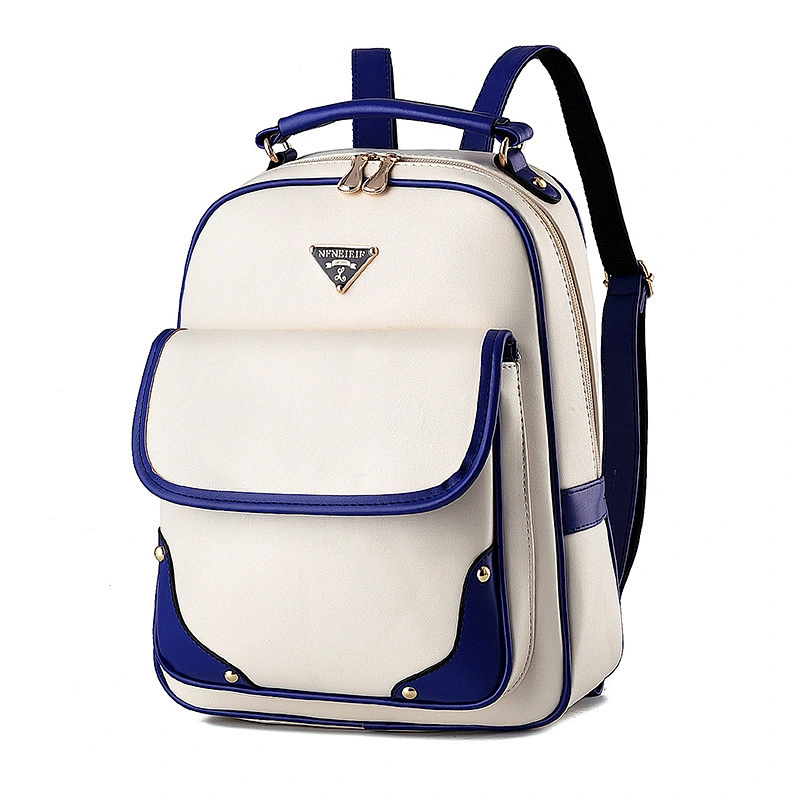 Fashion Style Custom Vintage Color Pattern PU Leather Women Backpack