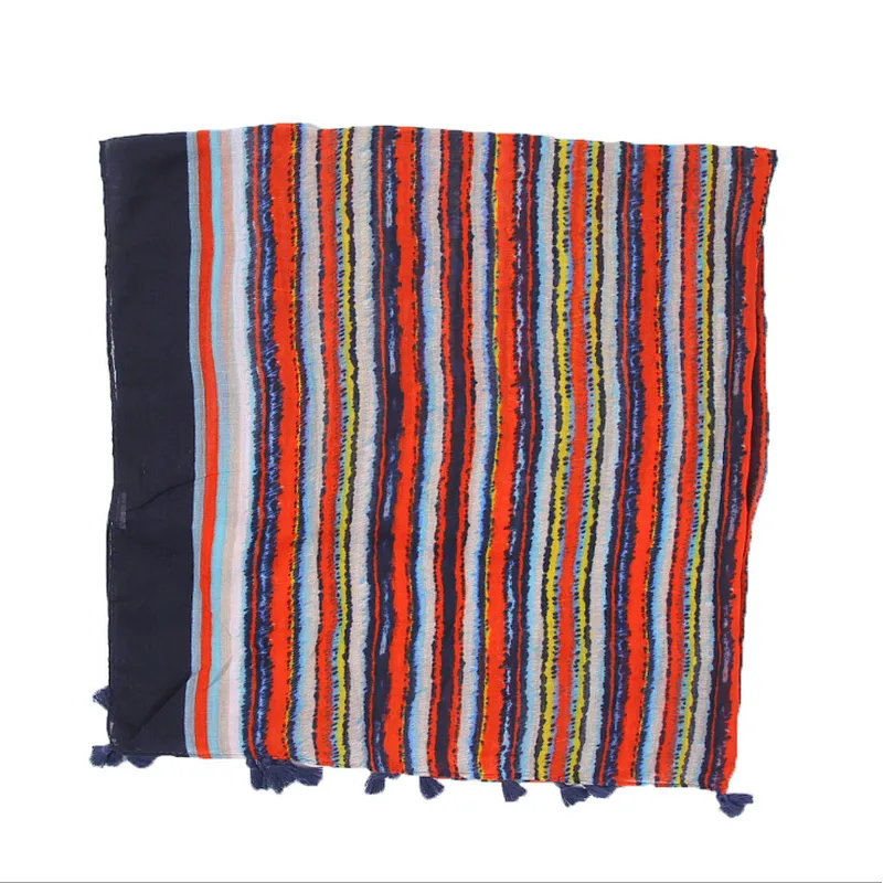 New fashion vertical stripe twill shawl  scarf for woman