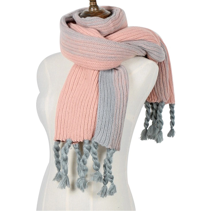 New Korean version of warm knitted lovely women scarf