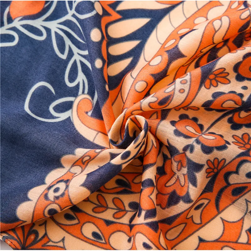 Artistic style women's long  floral patterns scarf
