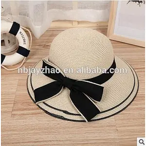 Stock Character Style and Plain Pattern straw sun visor cap