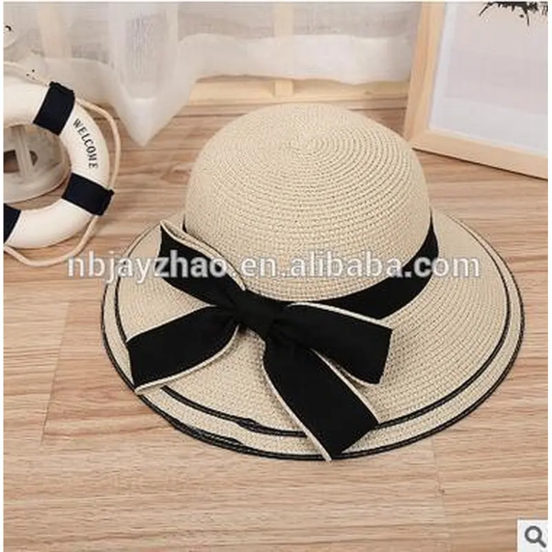 Stock Character Style and Plain Pattern straw sun visor cap