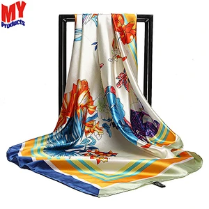 Pattern pashmina shawl silk scarf cat dog scarf