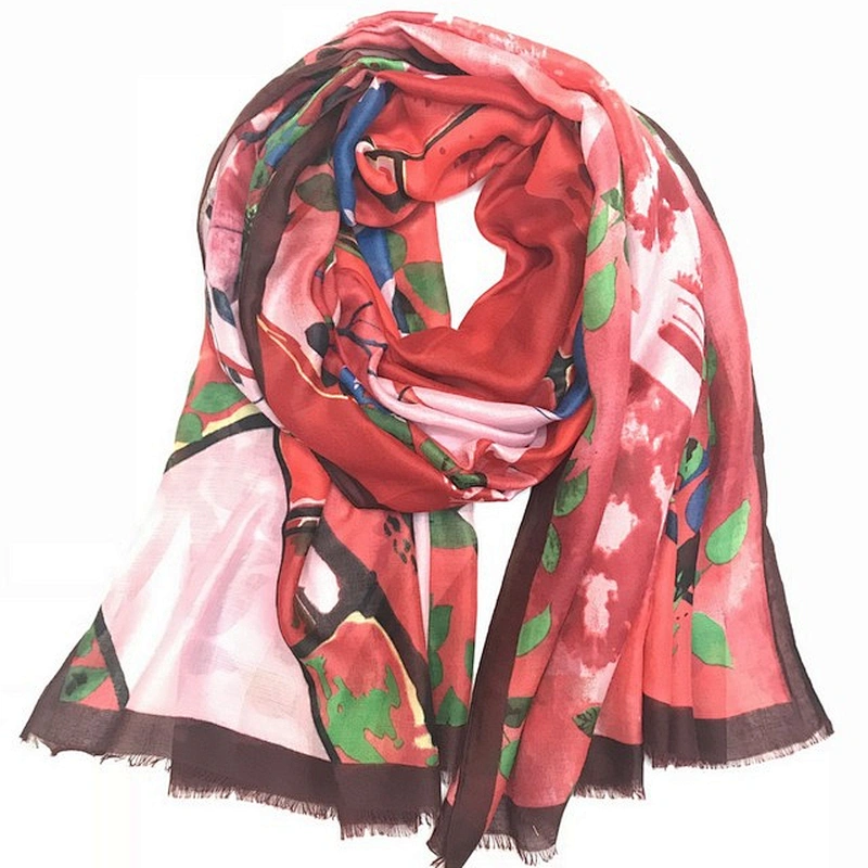 New design artistic style fashion satin scarf